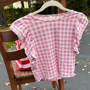 MTS Pink Checkered Kids Blouse